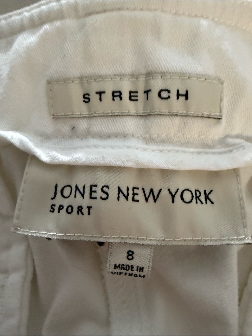 Jones New York Sport White Stretch Bermuda Shorts Size 8 - Picture 3 of 4